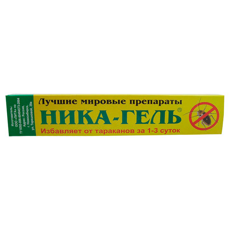 Гель Ника от тараканов,клопов,блох 10мл (10шт)