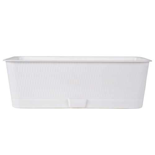 Ящик балконный с поддоном  6л белый 400*170*130 (5Р)