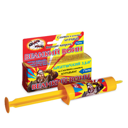 Гель БИО Великий Воин ШПРИЦ от муравьёв 45гр (Ваше Хоз)(60шт)