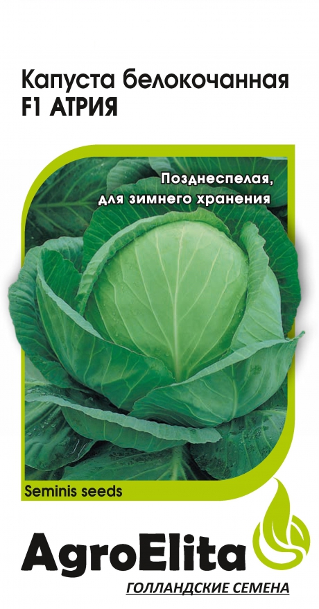 Капуста белокочанная Атрия F1 10шт (Агроэлита)