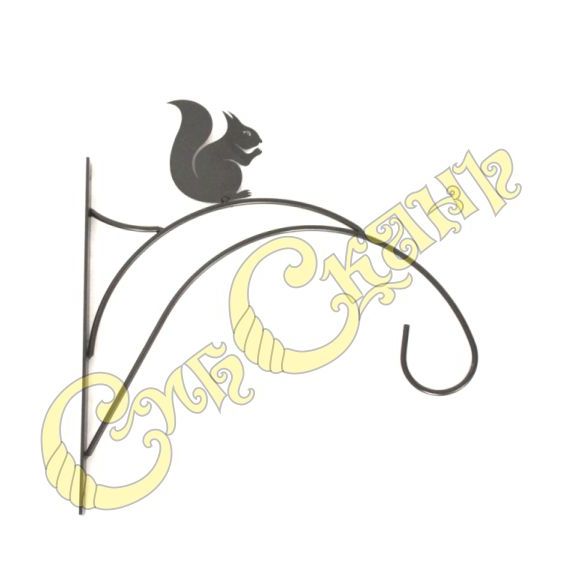 Кронштейн Белочка для подвесных кашпо белый (СибСкань)