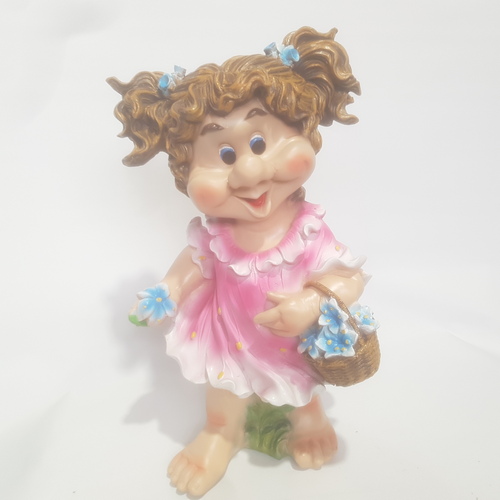 Садовая фигура Девочка с корзиной цветов 12584-1 (М)