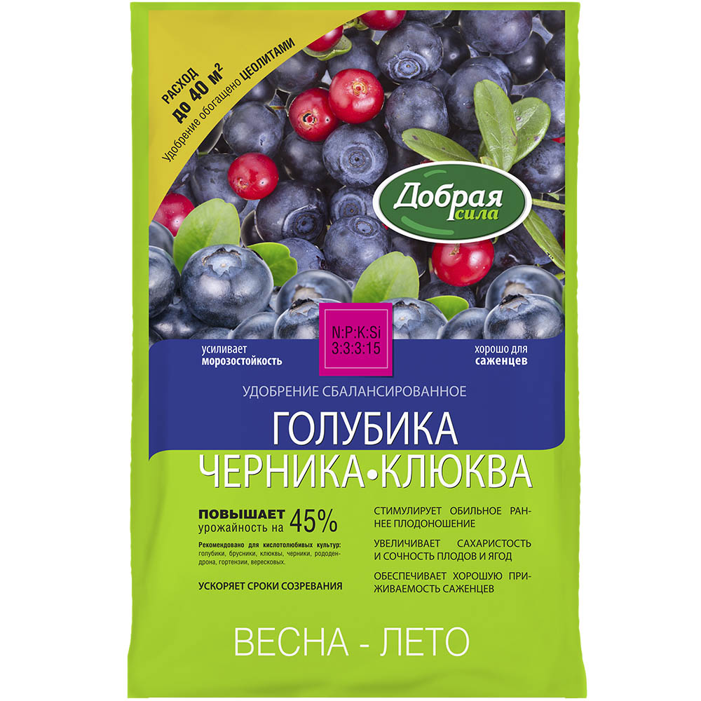 Добрая Сила 2кг Голубика Черника Клюква(БФ)(10шт)