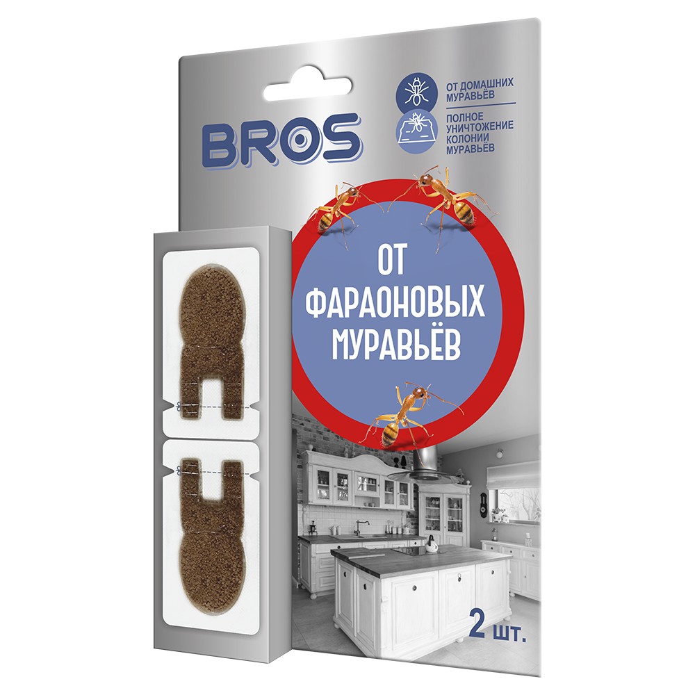 Брос Приманка от фараоновых (рыжих) муравьёв 2шт(20шт)
