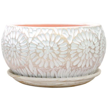 Астра плошка 27-123 бел/жемч 18см(СА)