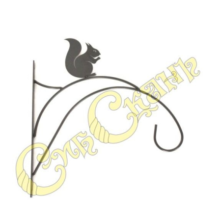 Кронштейн Белочка для подвесных кашпо черный (СибСкань)